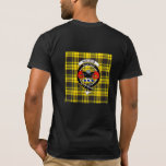 McLeod Clan Tartan, Badge and Motto Tshirt T Shirt<br><div class="desc">The McLeod clan tartan,  badge and motto.</div>
