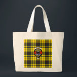 McLeod Tartan, Badge, and Motto Tote Jumbo Tygkasse<br><div class="desc">McLeod tartan pattern with official McLeod badge and motto.</div>