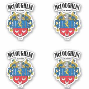 McLoughlin Vapensköld Irish Translation & Meaning Klistermärken