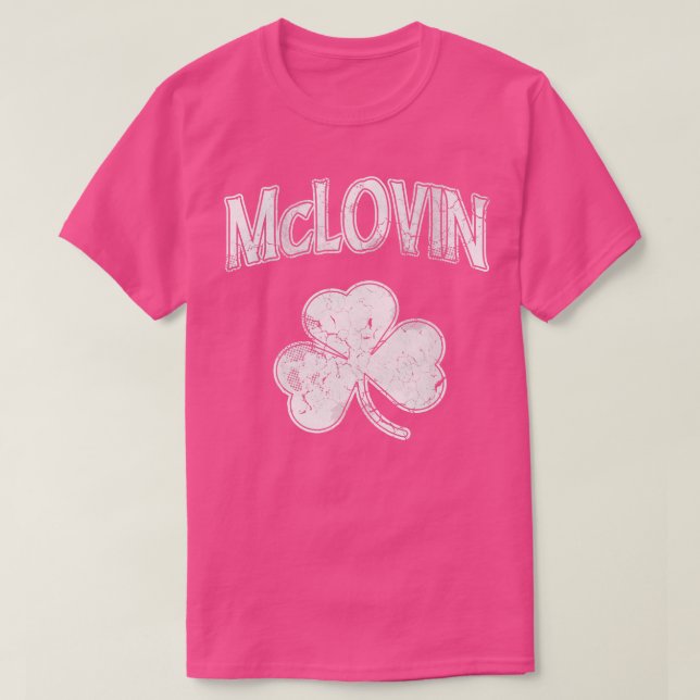 McLovin Irish Shamrock St patricks day T Shirt (Design framsida)