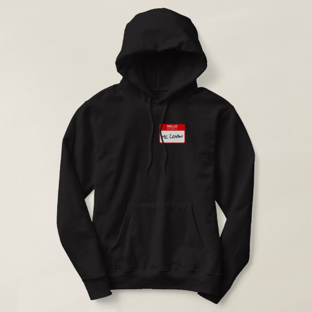 Mclovin Namn bricka.png Hoodie (Design framsida)