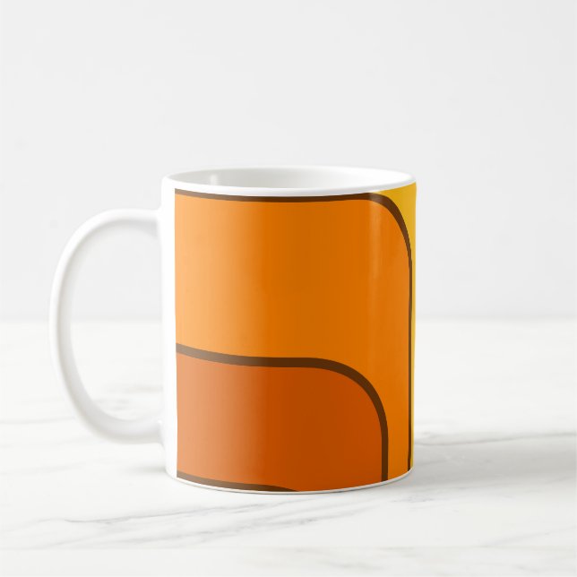 MCM 1970-tals Retro Stil Geometrisk Design Kaffemugg (Vänster)