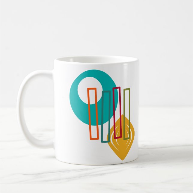 MCM-abstrakt design Kaffemugg (Vänster)