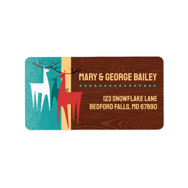 MCM-Adressetiketter för julkort Adressetikett (Framsidan)