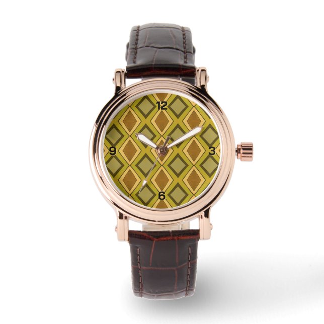 MCM Art Deco diamantmönster Armbandsur (Framsida)