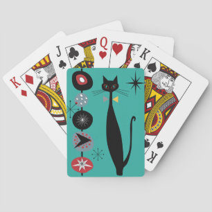 MCM Atomera Mid Century Modern Retro Coola Cat Casinokort