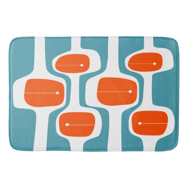 MCM Bath Mat - Orange och skalning Badrumsmatta (Framsidan)