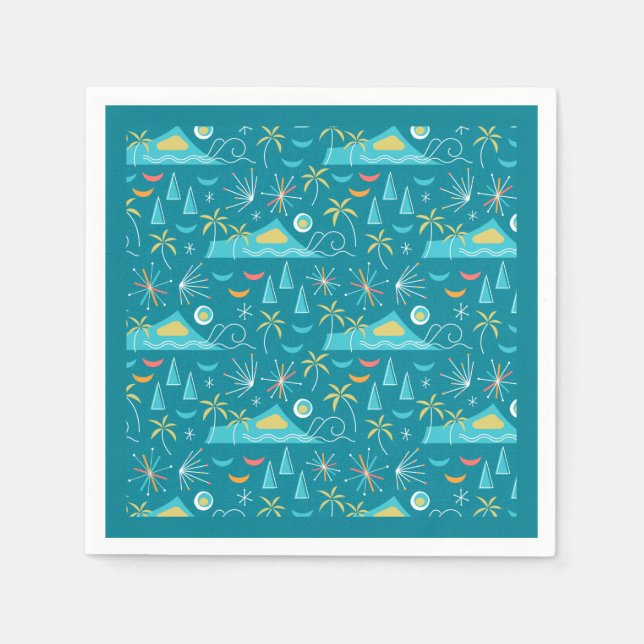 MCM Diamond Head Fireworks Party Pappersservett (Framsidan)