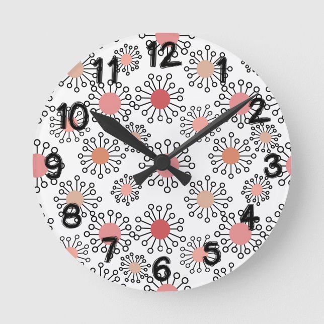 MCM Flowers Rund Klocka (Framsida)