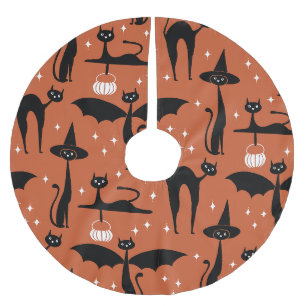 MCM Halloween Finare har Orangen Minimalistkatter Julgransmatta Borstad Polyester