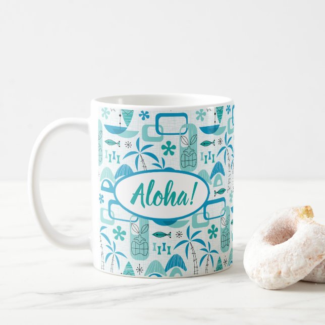 MCM Hawaiian Village - Blue Kaffemugg (Med munk)
