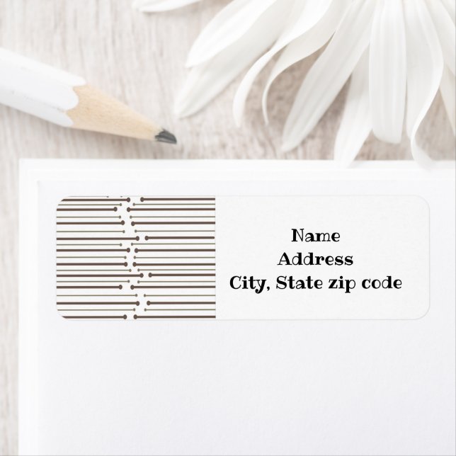 MCM Inspired Linjer Returadress Etikett (Insitu)