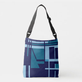 MCM Inspired Turcos Light Blue på marinens Abstrak Axelväska