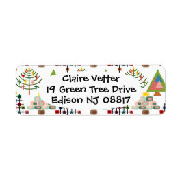 MCM Julafton Träd Returadress Etikett