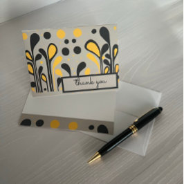 MCM Modern Painting Lollipos & Dots Guld Black Tack Kort