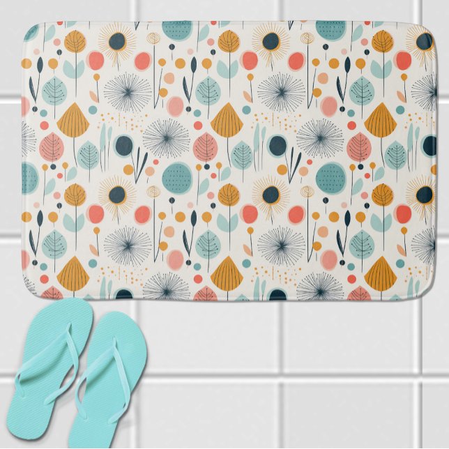 MCM Retro Botanical Mönster Badrumsmatta (Skapare uppladdad)