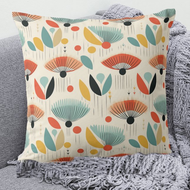 MCM Retro Botanical Mönster Kudde (Skapare uppladdad)