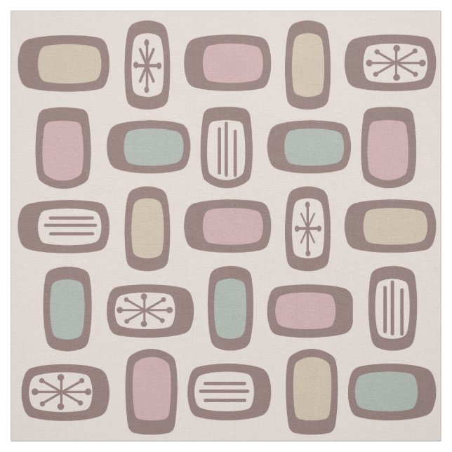 MCM-rundade rektanglar, Rosa Pastel Tyg (Provkarta)