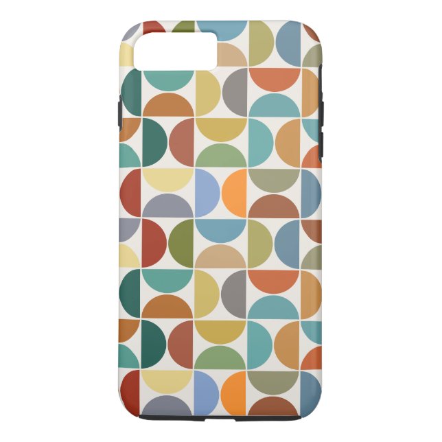 MCM Semicircles Mönster Färg på Cream Case-Mate iPhone Skal (Baksida)