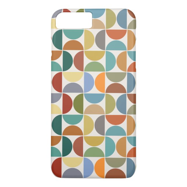 MCM Semicircles Mönster Färg på Cream Case-Mate iPhone Skal (Baksida)