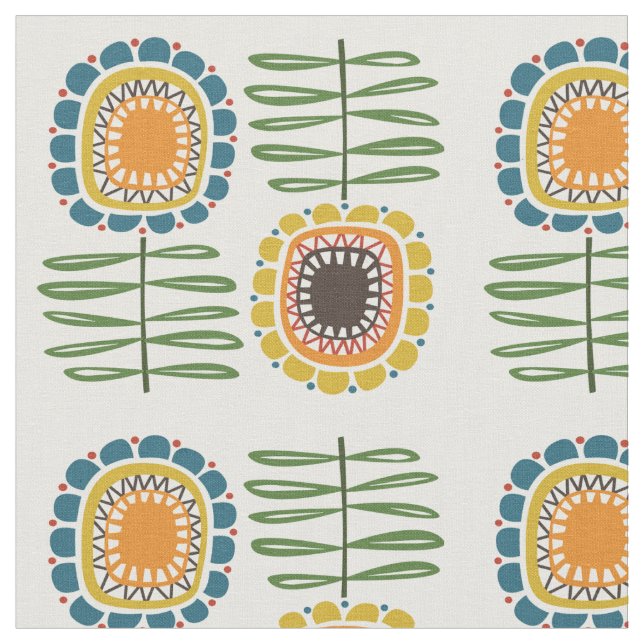 Mcm-solrosor Tyg (Närbild)