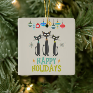 MCM Svarta katter & Ornaments julhelg Julgransprydnad Keramik