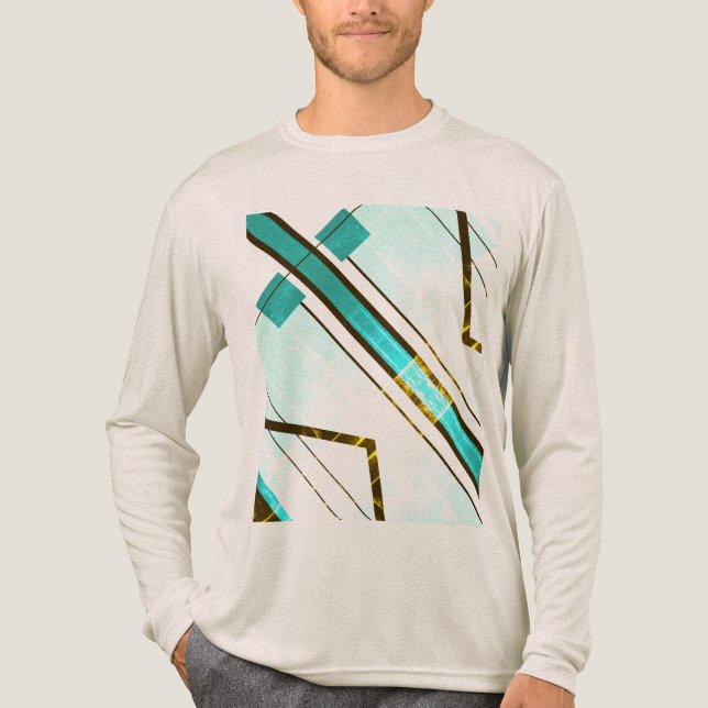 MCM-utseende för fet svart Rand-geometriskt MCM T Shirt (Framsida)