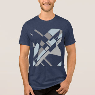 MCM-utseende med grått-fetstilt geometriskt diagra T Shirt