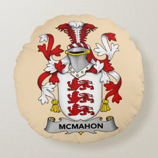 McMahon Family Coat of Arms Rund Kudde