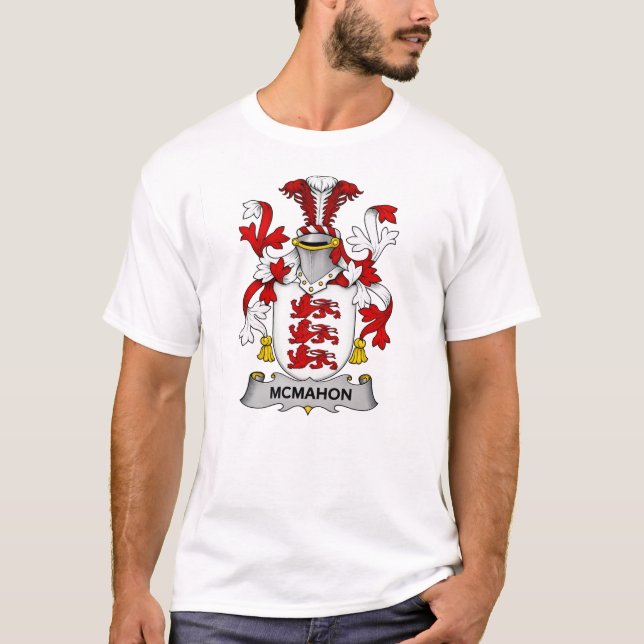 McMahon Family Coat of Arms T Shirt (Framsida)