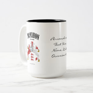 McMahon Family Crest, Translation & Meaning Två-Tonad Mugg