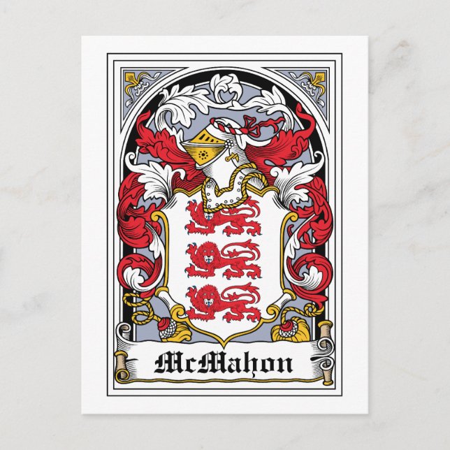 McMahon Family Crest Vykort (Framsida)