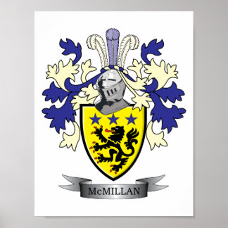 McMillan Family Crest Jackar om Arm Poster