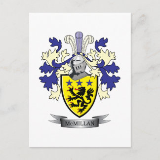 McMillan Family Crest Jackar om Arm Vykort