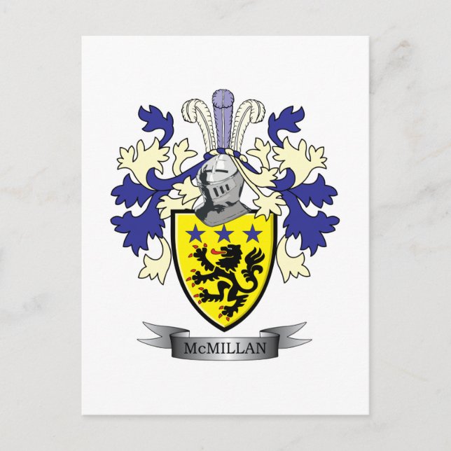 McMillan Family Crest Jackar om Arm Vykort (Framsida)