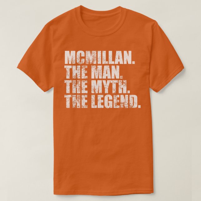 McmillanMcmillan Family namn Mcmillan, efternamn M T Shirt (Design framsida)