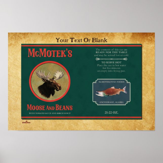 McMoteks ask- och bönetikett Poster (Framsidan)