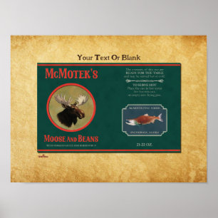 McMoteks ask- och bönetikett Poster