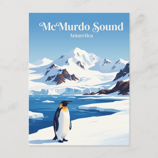 McMurdo Sound Antarktis Vykort (Framsida)