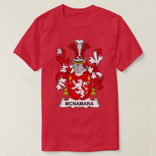 McNamara Coat of Arms Family Crest  T Shirt (Design framsida)