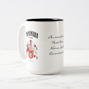 McNamara Family Crest, Translation & Meaning Två-Tonad Mugg