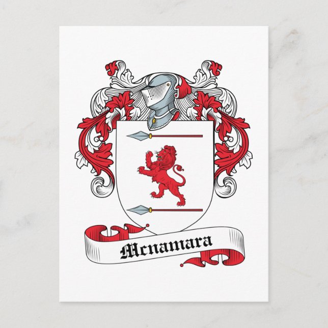 Mcnamara Family Crest Vykort (Framsida)