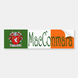 McNamara Klan Irish/English Flagga Bumper Sticker Bildekal