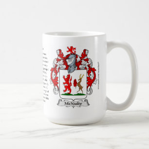 McNulty, ursprung, det menande och vapenskölden Kaffemugg