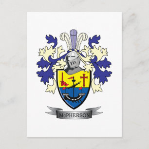 McPherson Family Crest Jackar om Arm Vykort