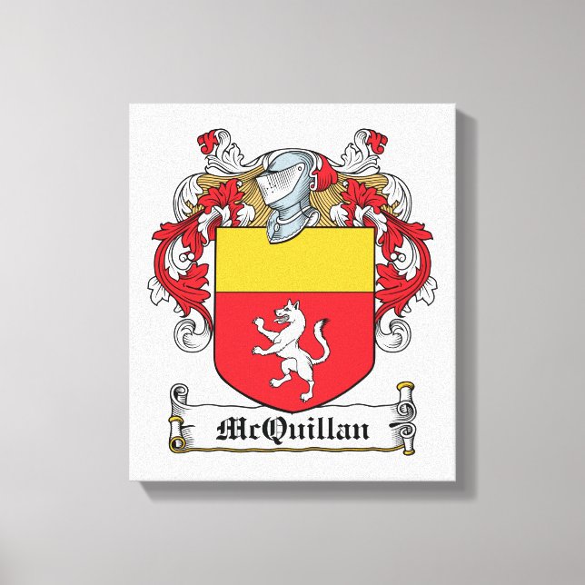 McQuillan Family Crest Canvastryck (Framsida)