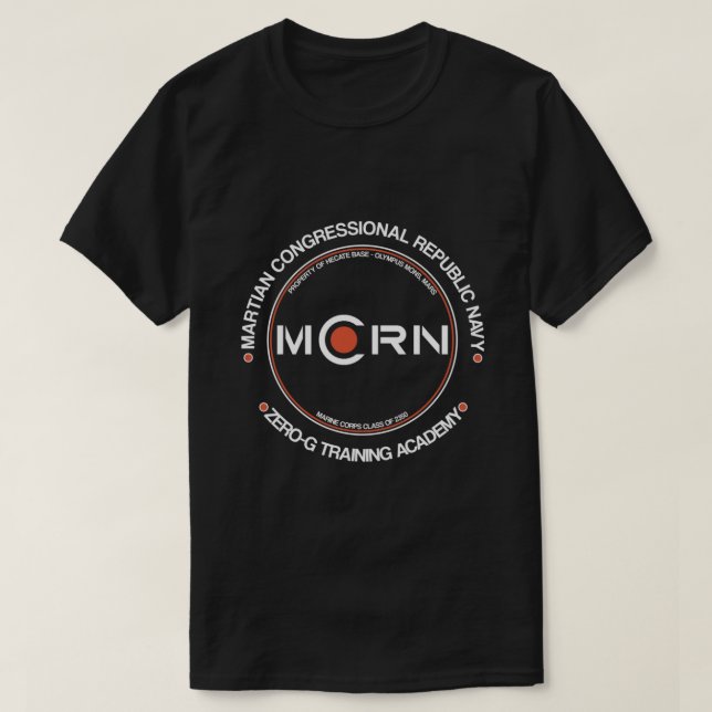 MCRN Mars Marine Zero G träningshögskola original T Shirt (Design framsida)