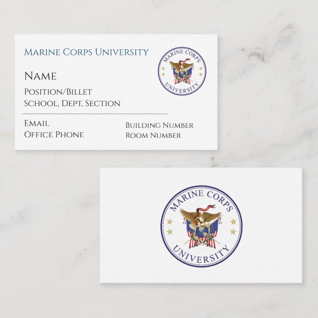 MCU-Affärskort Visitkort (Fram/baksida)