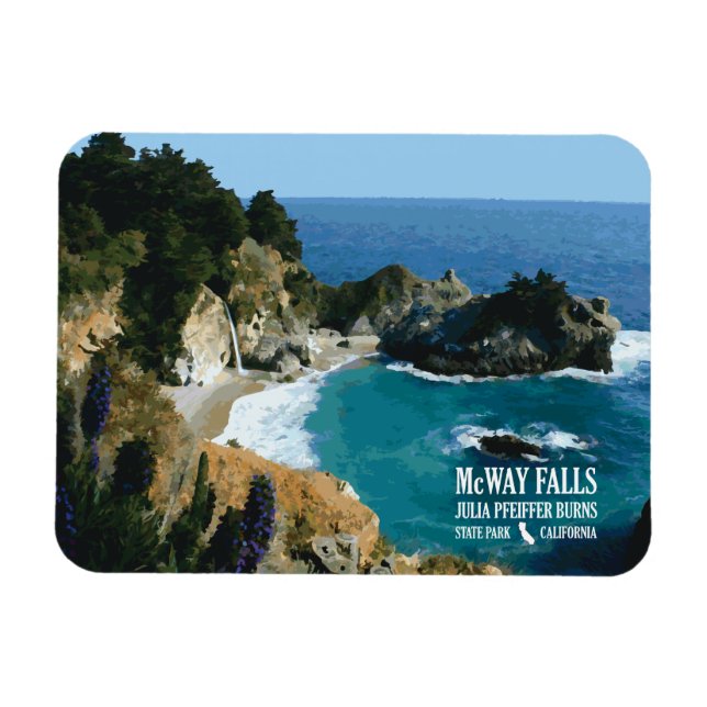 McWay Falls - Big Sur Magnet (Horisontell)