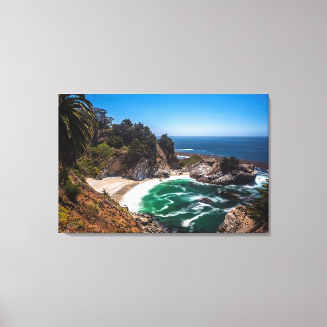 Mcway Falls i Julia Pfeiffer Burns delstatliga par Canvastryck (Framsida)